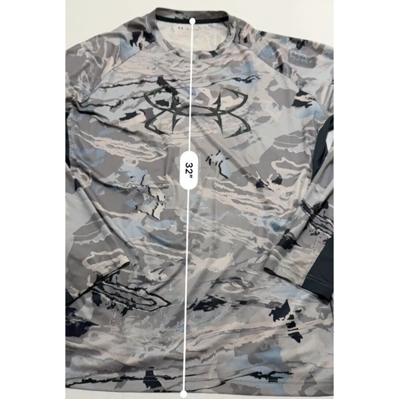Under Armour CoolSwitch Thermocline Heatgear Gray T-Shirt Men's 2XL LS Fishing - Picture 5 of 8